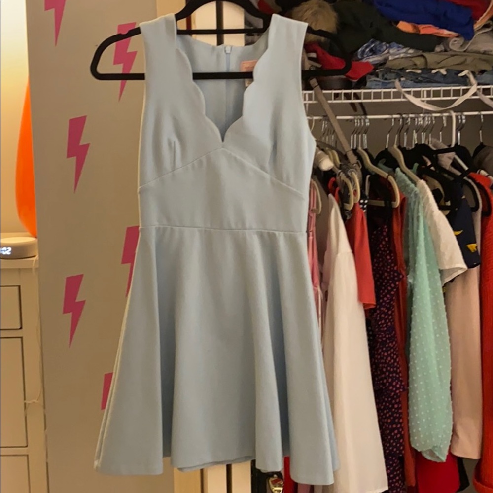 Revolve Light Blue Skater Dress